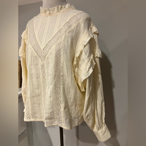 Mango Ruffled Blouse NWT Size 4 - Picture 2 of 7